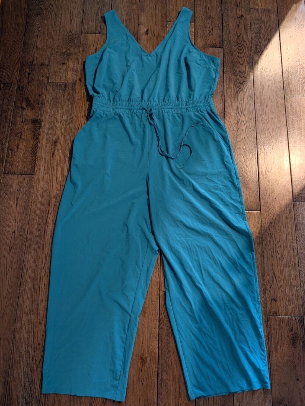 Like New! Athleta Avenue Jumpsuit, Teal - Picture 5 of 11